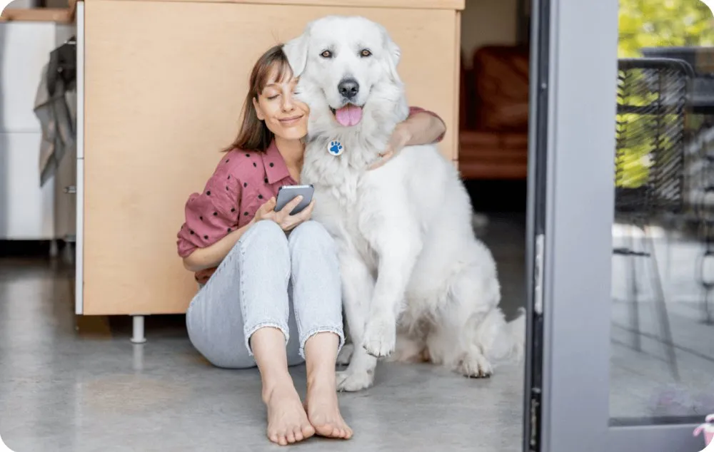 Woman with her dog